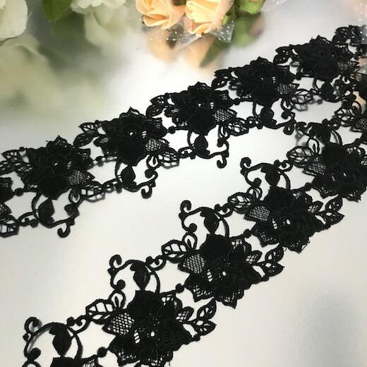 レース 手芸 リボン バラ ローズ柄 ケミカルレース ブラック 黒 ハンドメイド パーツ 薔薇 素材 材料 花模様 レオタード バトンモチーフ 手作り 花柄 Qtckxqz8vd レース編み道具 材料 Valleymill Com