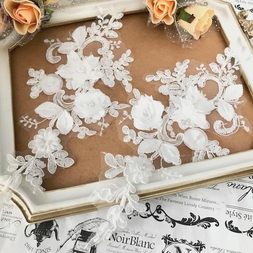 レオタード 衣装 バトン モチーフ 花 レースモチーフ ペア ストーン付き 白 衣装モチーフ バレエ衣装 装飾 C3 1 Elisabeth Smile Craft Shop 通販 Yahoo ショッピング