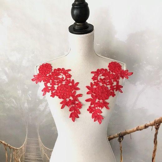 モチーフレース お花 ペアセット モチーフ アップリケ レオタード