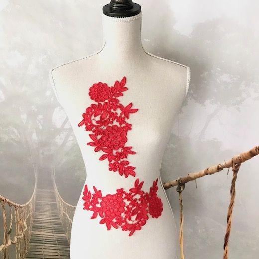 モチーフレース お花 ペアセット モチーフ アップリケ レオタード