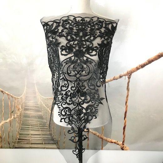 モチーフ ブラック チュールモチーフ ロココ調 バロック 花模様 特大 刺繍モチーフ レオタード 装飾 金色 衣装 手作り バレエ ベリーダンス 衣装作り D1 1 Elisabeth Smile Craft Shop 通販 Yahoo ショッピング