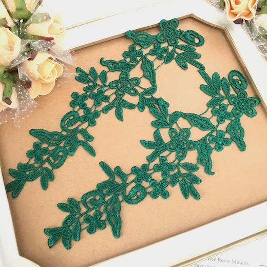 バトン レオタード モチーフ 衣装 花 レースモチーフ 緑 グリーン 花モチーフ D1 1 Elisabeth Smile Craft Shop 通販 Yahoo ショッピング