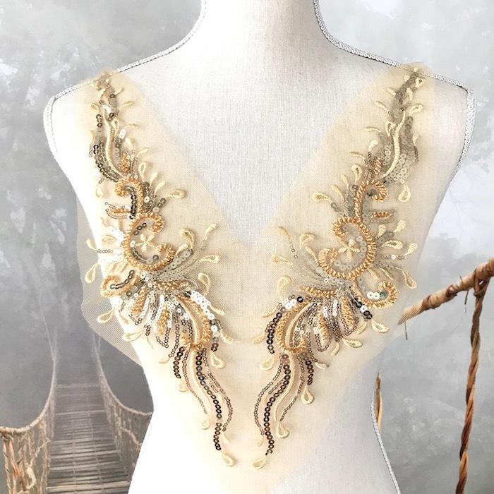 モチーフ ゴールド 衣装 モチーフレース チュールモチーフ 服飾