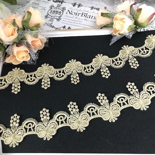 レース 手芸 リボン ゴールド 花 衣装 金色 メタリックレース 素材 材料 衣装 コスプレ 装飾 レオタードモチーフ バトンモチーフ バレエ衣装 E1 1 Elisabeth Smile Craft Shop 通販 Yahoo ショッピング