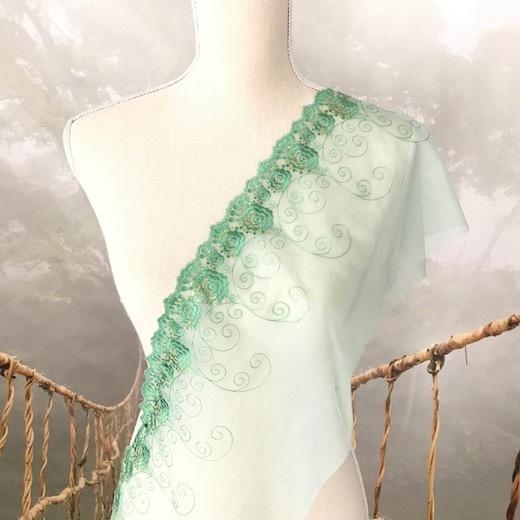 レース リボン 手芸 幅広 花レース 花柄 緑 装飾 素材 材料 衣装 グリーン E1 1 Elisabeth Smile Craft Shop 通販 Yahoo ショッピング