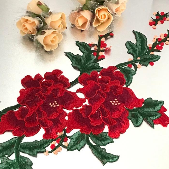 モチーフレース 花柄 薔薇 バトンモチーフ バラ モチーフ 服飾