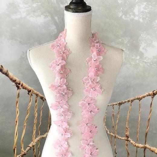 レース リボン 花 手芸 チュールレース 花模様 衣装 装飾 刺繍レース ピンク リボン レオタード 衣装 1 Elisabeth Smile Craft Shop 通販 Yahoo ショッピング