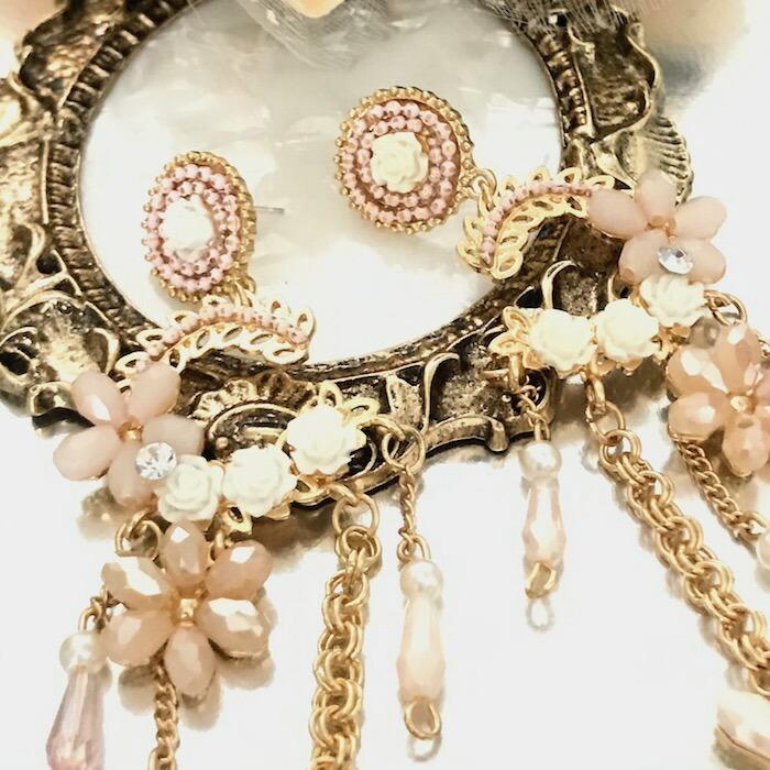 ピアス ラインストーンピアス 衣装 花 イヤリング アクセサリー ピアス ラインストーンピアス 衣装 花 イヤリング アクセサリー