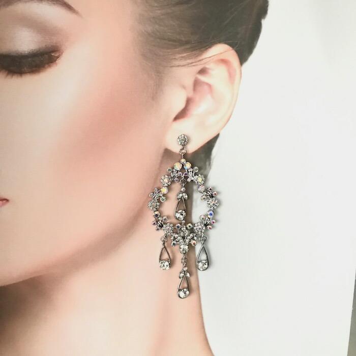 赤 タッセル ロング ピアス イヤリング フラメンコ 社交ダンス ベリー