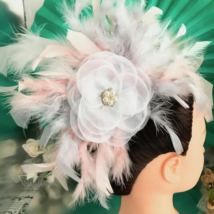 ヘアアクセサリー ヘッドピース ヘア飾り コサージュ 羽根付き ヘアアクセサリー ヘッドピース ヘア飾り コサージュ 羽根付き