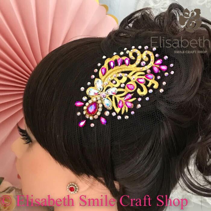 社交ダンス 競技ダンス ヘアアクセサリー 髪飾り ヘア飾り ラテン 