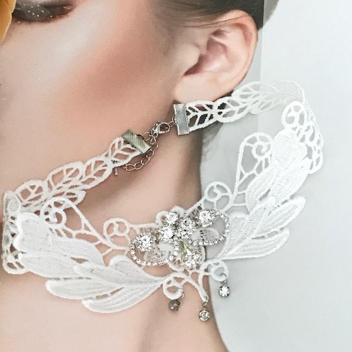 チョーカー レース レディース ネックレス 衣装 白 ホワイト