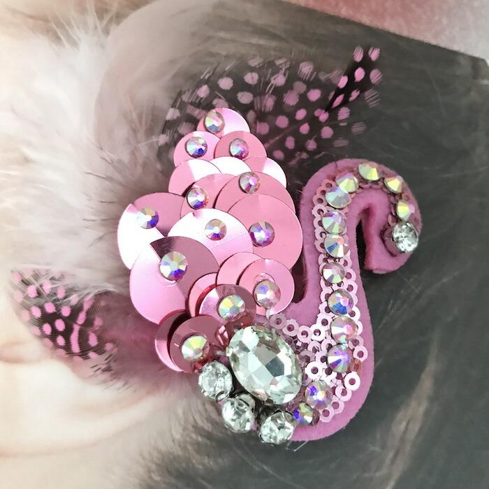ヘア飾り ヘアアクセサリー ヘッドピース 白鳥 スワン コサージュ 羽根