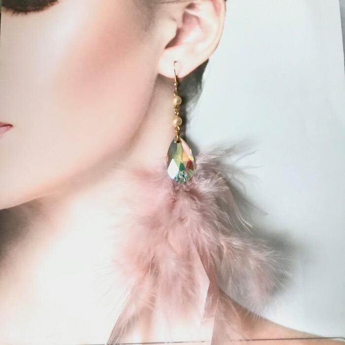 ピアス レディース イヤリング 天然フェザーピアス ピンク 羽根ピアス フェザーピアス フェザーイヤリング 衣装用 アクセサリー フェザーアクセサリー En3 1 Elisabeth Smile Craft Shop 通販 Yahoo ショッピング