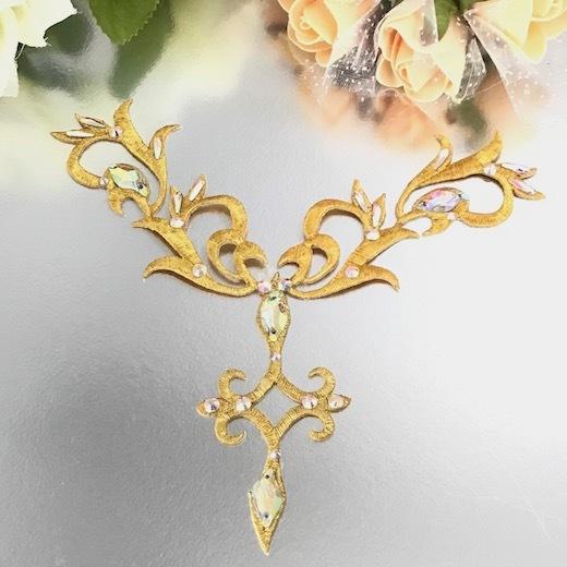 ゴールド レオタード バトン モチーフ ラインストーン ワッペン アイロン用 貼り付け アップリケ ハンドメイド パーツ 衣装 レオタードモチーフ バレエ衣装 En34 1 Elisabeth Smile Craft Shop 通販 Yahoo ショッピング