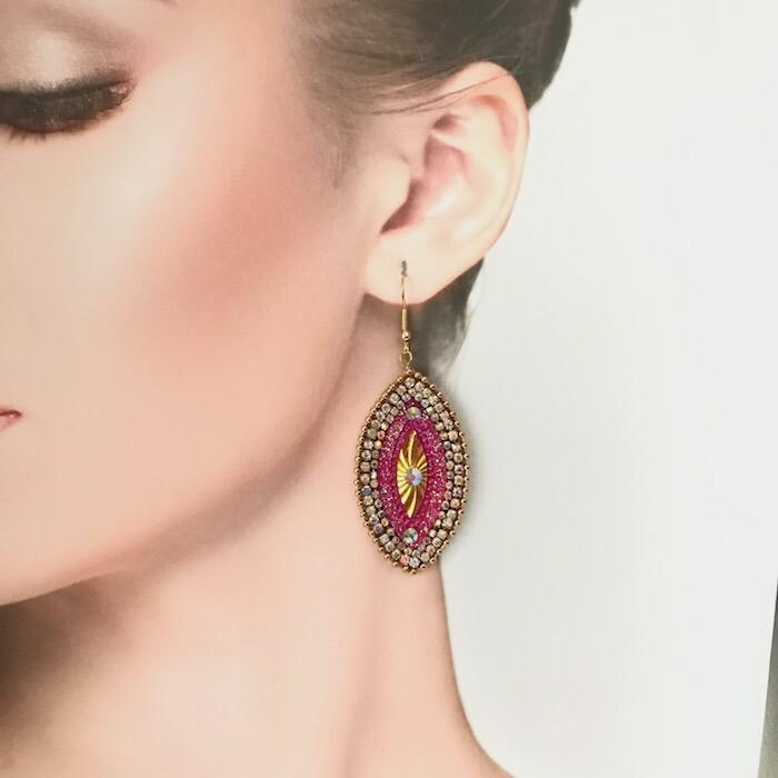 しずくサークルゴールドピアスイヤリング社交ダンスベリーダンス大ぶり