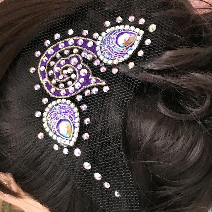 社交ダンス 競技ダンス ヘアアクセサリー 髪飾り ヘア飾り ラテン