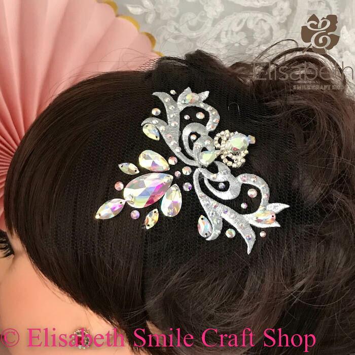 社交ダンス 競技ダンス ヘアアクセサリー 髪飾り ヘア飾り ラテン