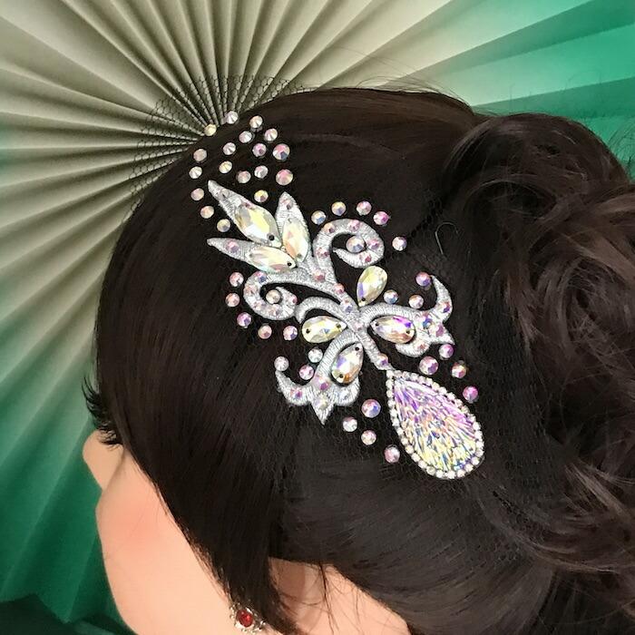 社交ダンス 競技ダンス ヘアアクセサリー 髪飾り ヘア飾り ラテン  