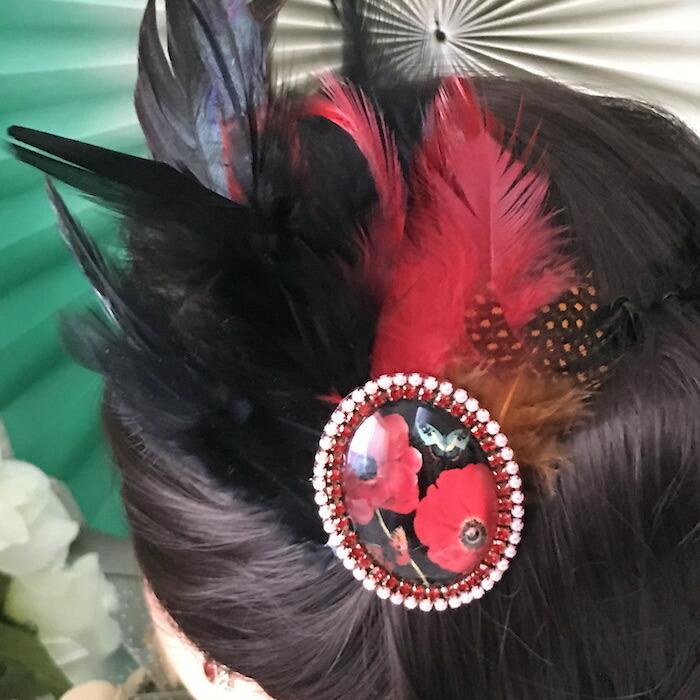 初売り ヘア飾り ヘッドコサージュ ヘアアクセサリー ヘッドピース コサージュ 羽根付き フェザー ヘッドドレス ダンス衣装 髪飾り 社交ダンス 衣装 Babylonrooftop Com Au