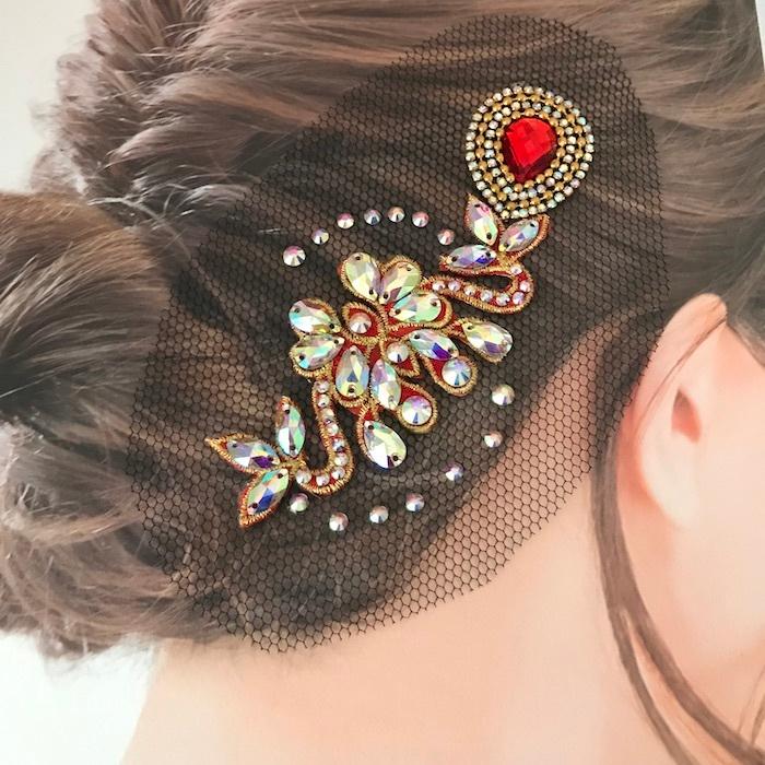 社交ダンス 競技ダンス ヘアアクセサリー 髪飾り ヘア飾り