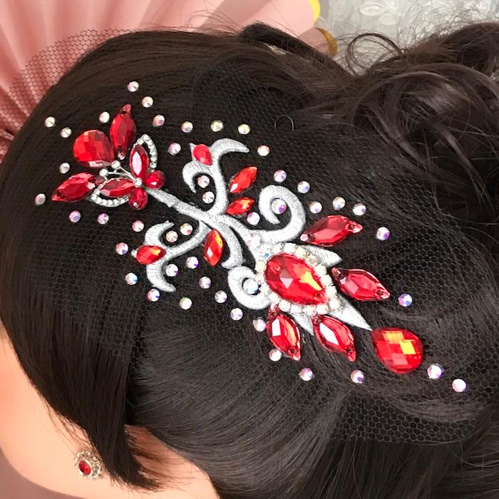 社交ダンス 競技ダンス ヘアアクセサリー 髪飾り ヘア飾り ラテン