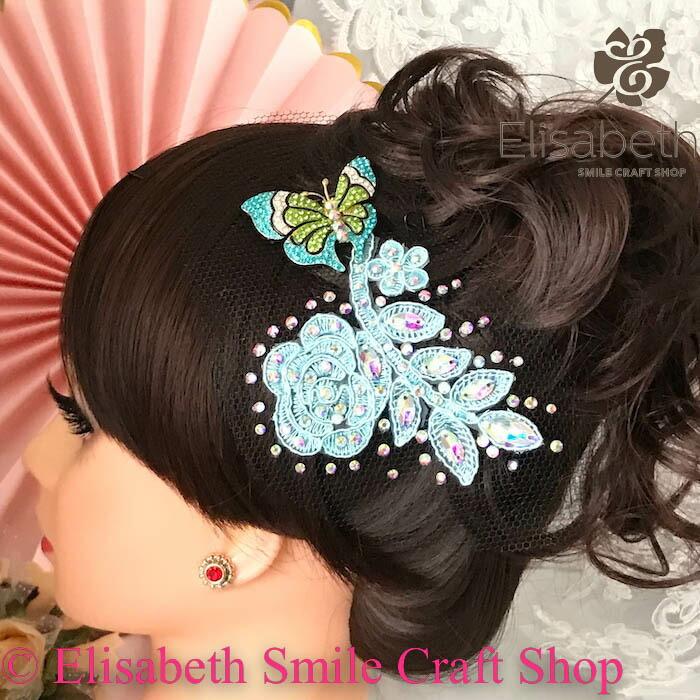社交ダンス 競技ダンス ヘアアクセサリー 髪飾り ヘア飾り ラテン