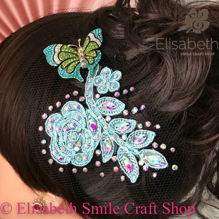 社交ダンス 競技ダンス ヘアアクセサリー 髪飾り ヘア飾り ラテン