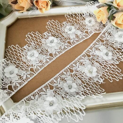 レース リボン 花 手芸 幅広 ケミカルレース 白 ホワイト 服飾 花模様 衣装 装飾 刺繍レース バレエ衣装 衣装作り レオタード チュチュレース F3 1 Elisabeth Smile Craft Shop 通販 Yahoo ショッピング