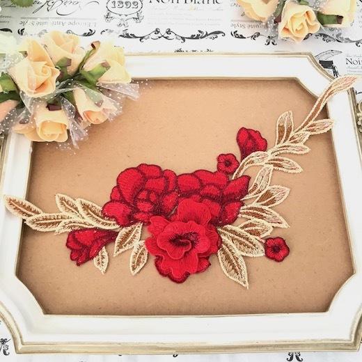 レオタード バトンモチーフ バラ 衣装 モチーフ ローズ レースモチーフ