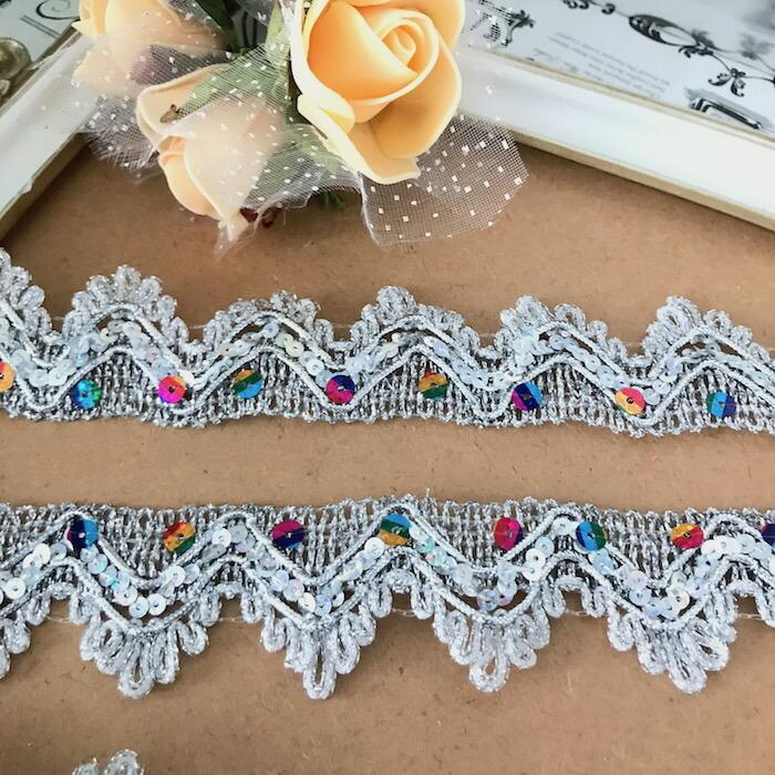 アウトレット品 レース リボン 手芸 ブレード シルバー トリム メタリックレース スパンコール付き 衣装レース チュチュレース バレエ衣装 服飾 装飾 豪華 L4n 1 Elisabeth Smile Craft Shop 通販 Yahoo ショッピング