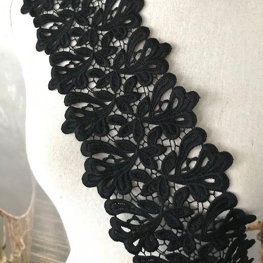 レース 花模様 ケミカル レース 黒 ハンドメイド パーツ 薔薇 リボン 素材 材料 レオタード バトンモチーフ Lc1 1 30869223771570 Elisabeth Smile Craft Shop 通販 Yahoo ショッピング