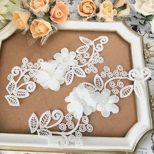 レースモチーフ モチーフ 白 3d お花 ストーン付き ペアセット モチーフ 手作り刺繍 ペアセット ハンドメイド パーツ 装飾 レオタード バトンモチーフ Mk115 1 Elisabeth Smile Craft Shop 通販 Yahoo ショッピング