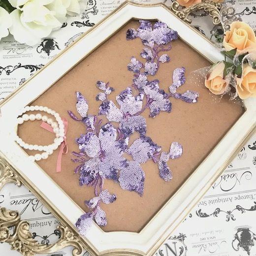 スパンコールモチーフ 花柄 パープル キラキラ ダンス 装飾 ハンドメイド 衣装 レオタード 紫 レオタード 社交ダンス ハンドメイド Mo3 1 Elisabeth Smile Craft Shop 通販 Yahoo ショッピング