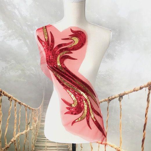 スパンコール レッド モチーフ チュール 衣装 ダンス 装飾 モチーフ スパン付き キラキラ 装飾 ハンドメイド パーツ 手芸 手作り フラワー バトン レオタード Mo3 1 Elisabeth Smile Craft Shop 通販 Yahoo ショッピング