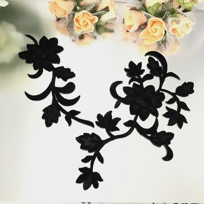 花柄 ワッペン アイロン用 貼り付け 新体操 刺繍ワッペン レオタード