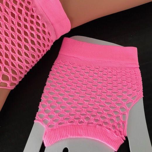 グローブ ネット ストレッチ 指なし ピンク ダンス 衣装 フィンガー