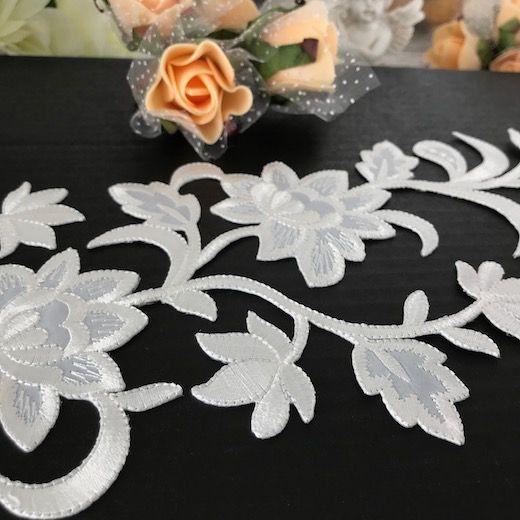 花柄 ワッペン 貼り付け 新体操 刺繍ワッペン レオタード モチーフ