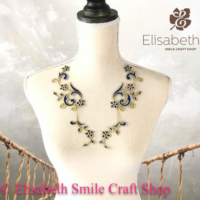 花柄 貼り付け 新体操 レオタード モチーフ ハンドメイド パーツ ブルー Ot5 1 Elisabeth Smile Craft Shop 通販 Yahoo ショッピング