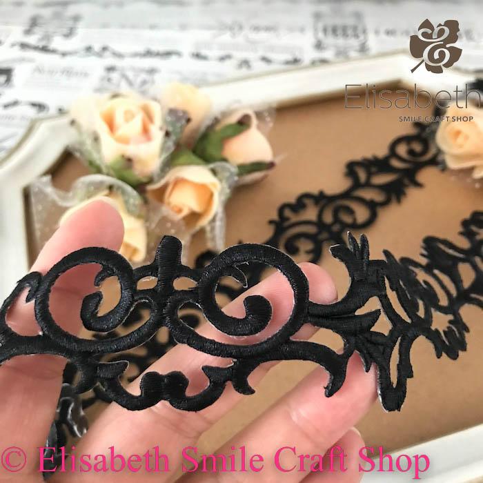 アイロン用 ブラック 衣装 刺繍ワッペン ブレード バトントワリング 新