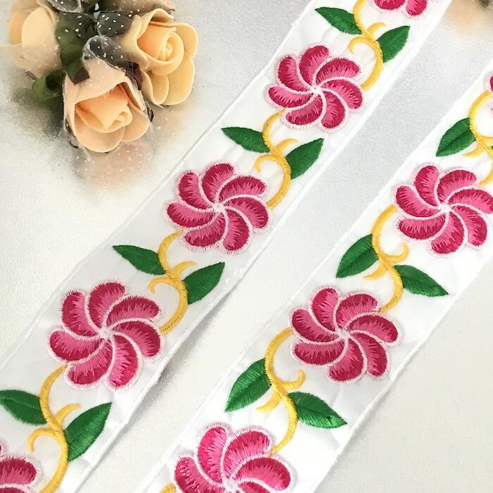 アウトレット品】レース アップリケ アイロン用 花柄 衣装 服飾 刺繍