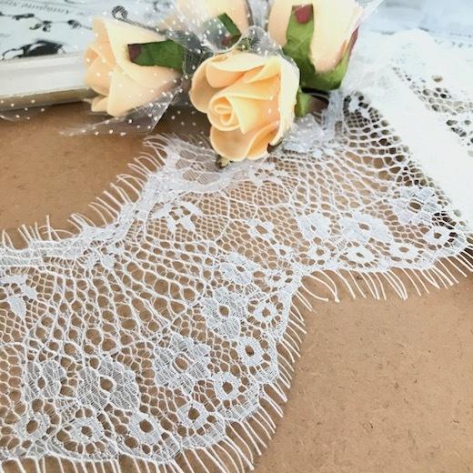 レース リボン 幅広 手芸 花 アイラッシュレース 素材 装飾 まつげ