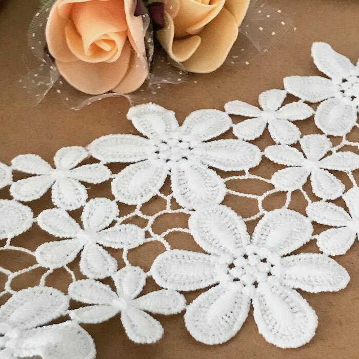 レース リボン 手芸 花 白 衣装 バレエ衣装 チュチュレース ケミカル