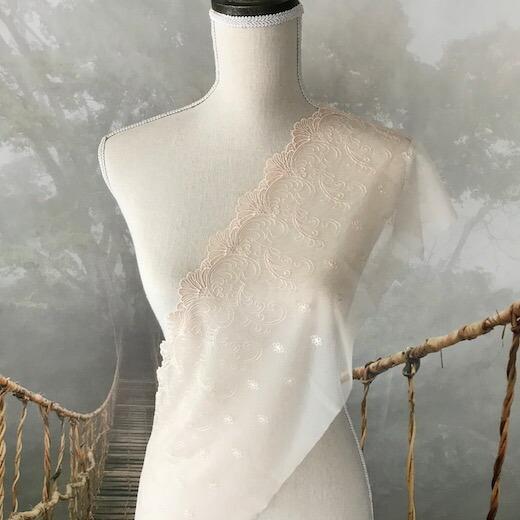 レース チュールレース 幅広 手芸 服飾 ベージュ 花柄 衣装 刺繍 リボン 手作り 素材 装飾 材料 ダンス衣装 バレエ衣装 Vege6 1 Elisabeth Smile Craft Shop 通販 Yahoo ショッピング