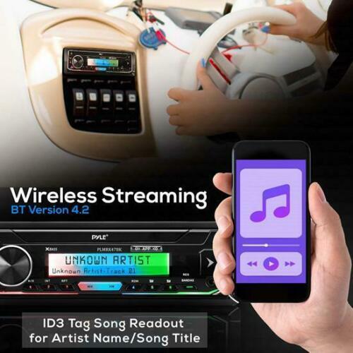 Pyle パイル PLMRK47BK マリンステレオレシーバーアンプ デュアル5.25インチ防水スピーカー Marine Stereo