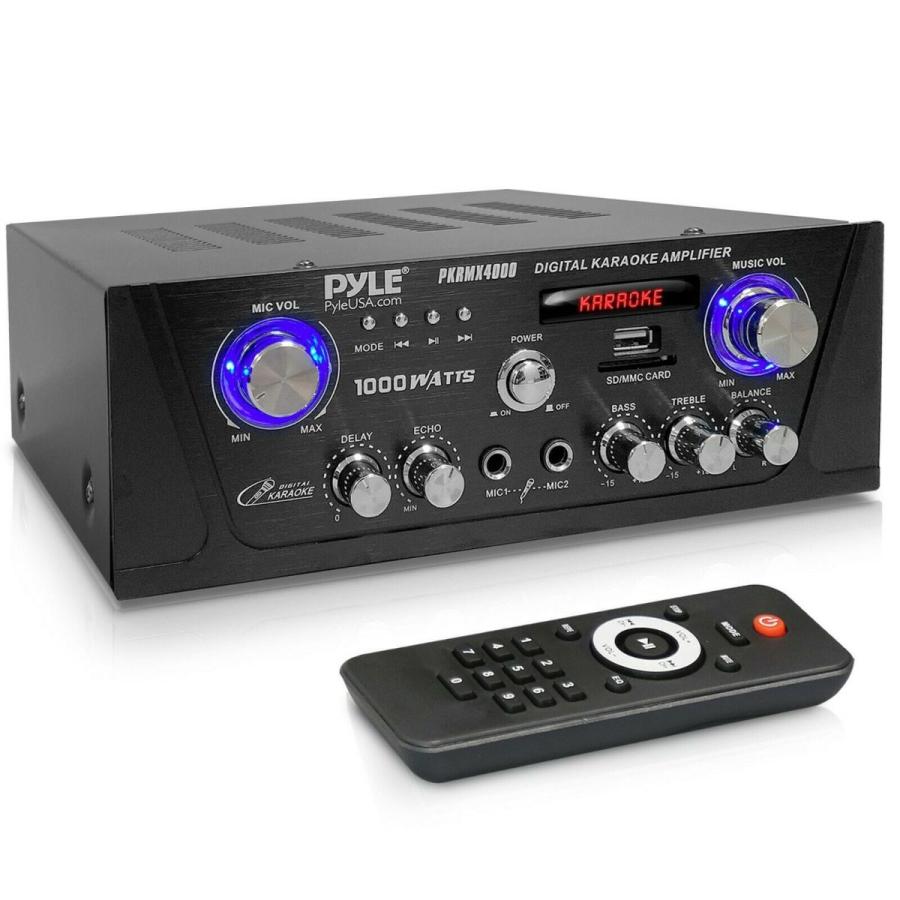 Pyle PKRMX4000 Bluetooth デジタル ホームオーディオ デスクトップ パワーアンプ Digital Home Audio