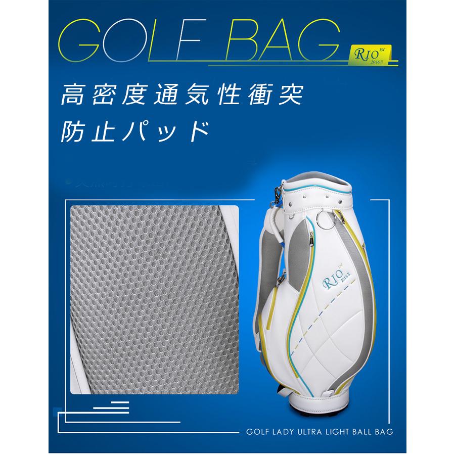 最高の ゴルフバック 人気 メンズ レディース ゴルフバッグ 超軽量 防水 バッグ キャディバッグ スタンドタイプ おしゃれ ゴルフ用バッグ ホワイト Aynaelda Com