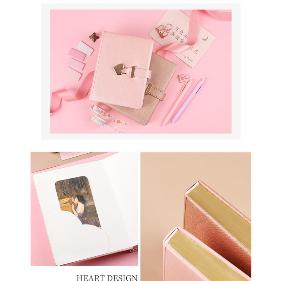 定番 B6 ノート 鍵付きケース 日記用ノートブック ハート型 おしゃれ 文房具 メモ帳 学生 ビジネス用 ギフト プレゼント 1冊144枚 Materialworldblog Com