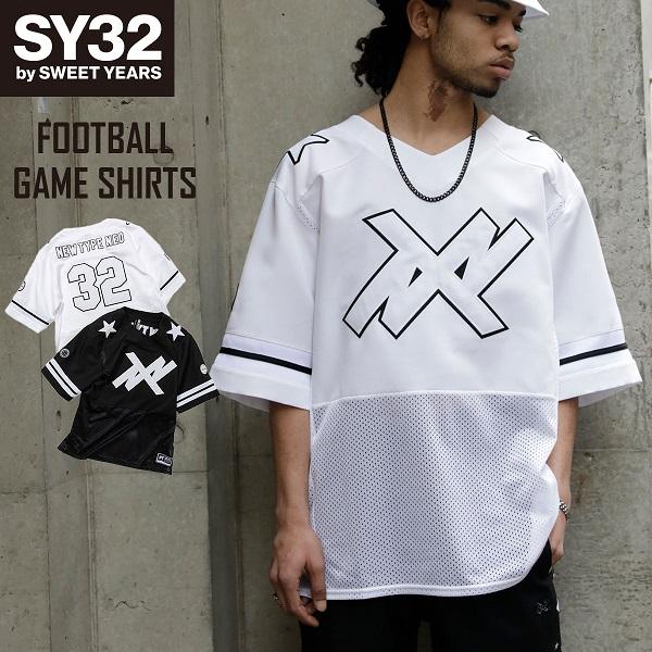 SY32 by SWEET YEARS Tシャツ シャツ ゲームシャツ アメリカン SY32 by SWEET YEARS Tシャツ シャツ ゲームシャツ アメリカン