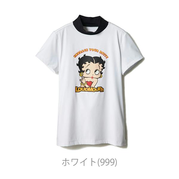 ラウドマウス ベティブープ モックネック レディース 限定 コラボ ベティちゃん 吸汗速乾 UV 接触冷感 866666 LOUDMOUTH ゴルフ 送料無料 あす楽 あすつくの画像